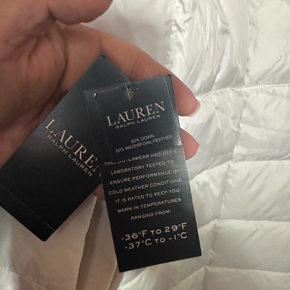 Ralph Lauren off white long puffer coat - Picture 5 of 7